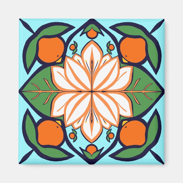 Orangens Blommar Magnet (Framsidan)