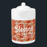 Orangens Blommigt | BLESSED | Christian Scripture<br><div class="desc">Fira din tro medan du dricker din favoritdryck i hetten. Det inspirerande budskapet påminner er om att ni är välsignad i Jesus Namn. Skriptreferens Efesierna 1:3 (Blad med varje välsignelse från andlig). Hela anpassadet så att du kan anpassa dig med din egen favoritskriptreferens eller text (till exempel ditt namn). Detta...</div>
