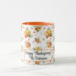 Orangens Blommigt - fall Mugg