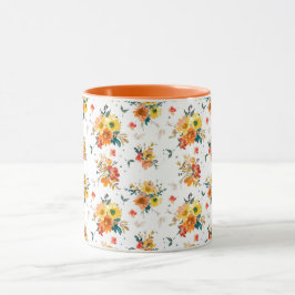 Orangens Blommigt - fall Mugg