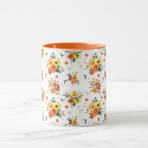 Orangens Blommigt - fall Mugg