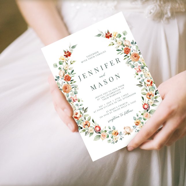 Orangens blommigt - inbjudan till rustiskt bröllop (Skapare uppladdad)