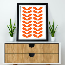 Orangens blomsterbuffert i mitten av århundradet - poster