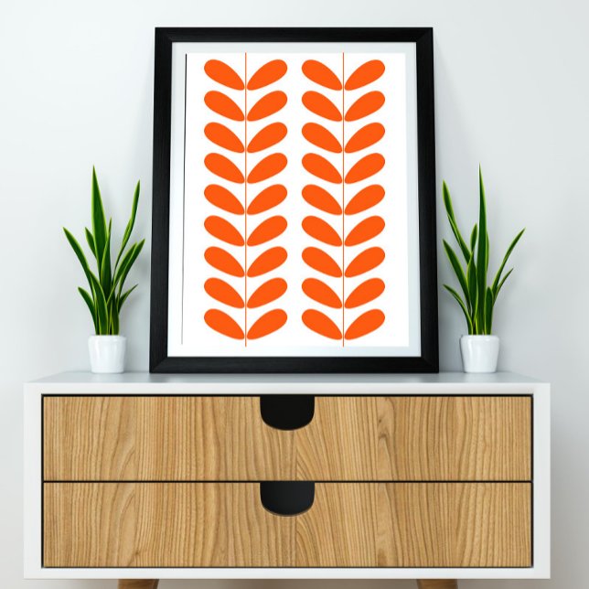 Orangens blomsterbuffert i mitten av århundradet - poster (Skapare uppladdad)
