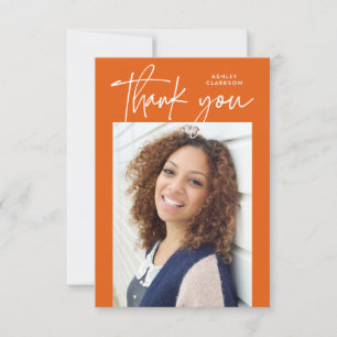 Orangens budgetfoto Modern Calligraphy Studenten Tack Kort