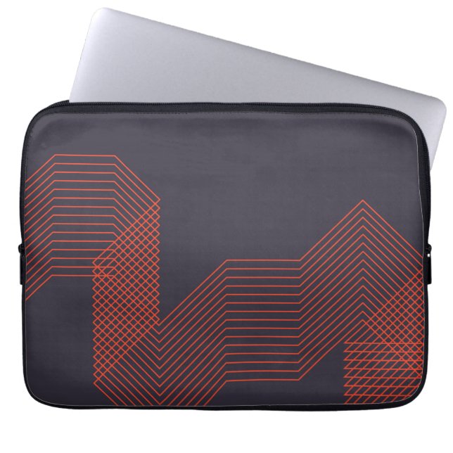 Orangens coola - dekorativ illustration av trendig laptop fodral (Framsidan)