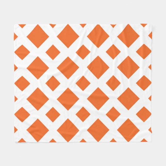Orangens diamanter på vitt fleecefilt (Framsidan (Horisontell))