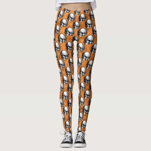 Orangens Döskallar och Solrosseriens design 6 Leggings