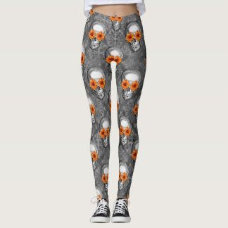 Orangens Döskallar och Solrosseriens design 9 Leggings