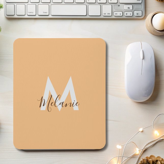 orangens elegant: minimalistisk retro monogram musmatta (Skapare uppladdad)