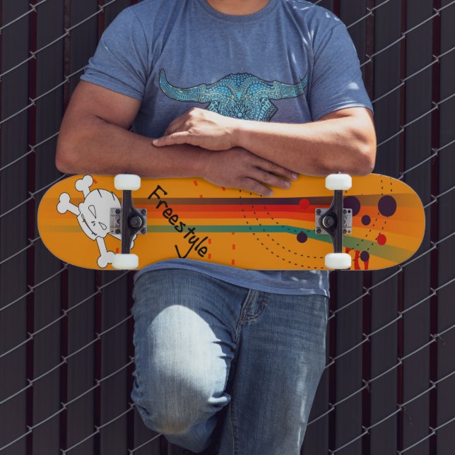 Orangens enkla design mini skateboard bräda 18,5 cm (Utomhus 3)