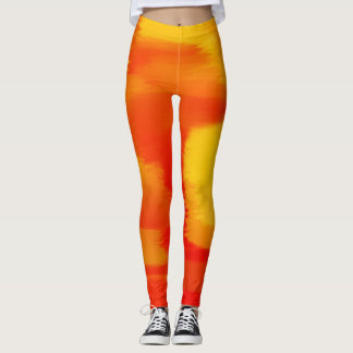 Orangens färgplatta leggings