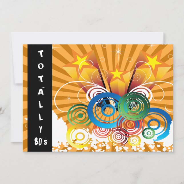 orangens fullständigt 80-partiinbjudan inbjudningar (Framsida)