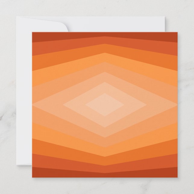 Orangens geometriska Abstrakt Art Kort (Framsida)