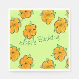 Orangens Grönt och Gult Pappersservett