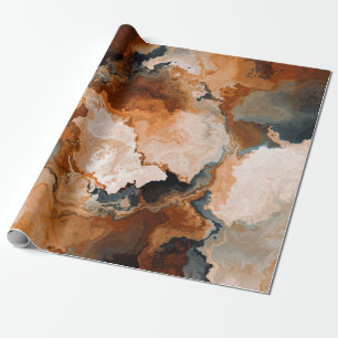 Orangens höstfärgstreck över höstens vattenfärg presentpapper