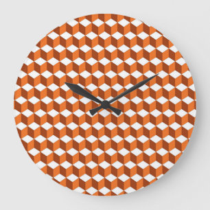 Orangens kvadrat: Abstraktens Vintage - bakgrund Stor Klocka