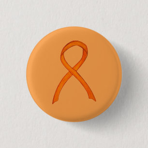 Orangens medvetenhet Ribbon Anpassningsbar Art Sti Knapp