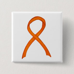 Orangens medvetenhet Ribbon Anpassningsbar Art Sti Knapp