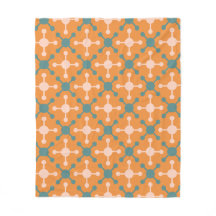 Orangens molekylform Geometric Retro Mönster