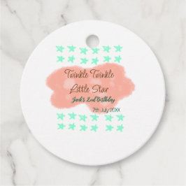 Orangens moln grönt med dubbla skinklar och små st gåvor etiketter