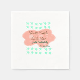 Orangens moln grönt med dubbla skinklar och små st pappersservett