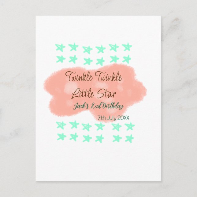 Orangens moln grönt med dubbla skinklar och små st vykort (Framsida)