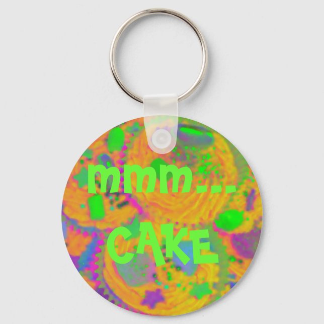 Orangens Muffinsar 'mm.. Nyckelkedja för CAKE Nyckelring (Framsida)