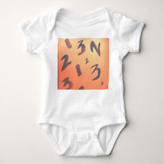 Orangens nummerdesign för baby kostym. t shirt