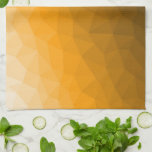 Orangens övertoningsgeometriska nät mönster kökshandduk<br><div class="desc">Orangens övertoningsgeometriska nät mönster. Triangelns geometriska nät med orange av ljusstyrka i mörk,  ombre-övertoning.</div>