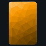 Orangens övertoningsgeometriska nät mönster magnet<br><div class="desc">Orangens övertoningsgeometriska nät mönster. Triangelns geometriska nät med orange av ljusstyrka i mörk,  ombre-övertoning.</div>