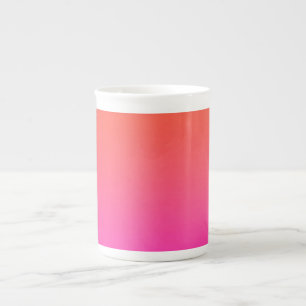 Orangens Rosa övertoning Benporslin Mugg