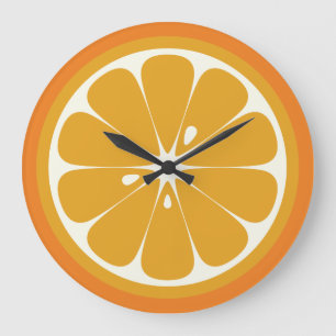 Orangens segment stor klocka