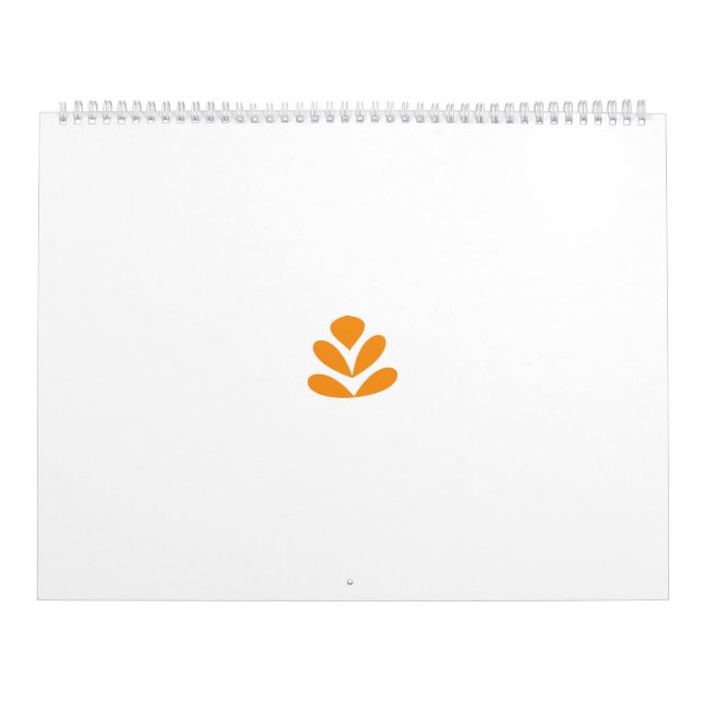 Orangens stiliserade, blomliknande design på en mö kalender (Omslag)
