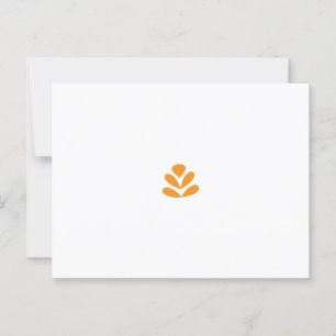 Orangens stiliserade, blomliknande design på en mö vykort