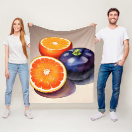 Orangens vattenfärg för glöd fleecefilt