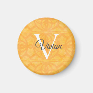 Orangens vattenfärg magnet