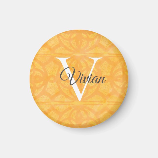 Orangens vattenfärg magnet (Framsidan)