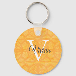 Orangens vattenfärg nyckelring