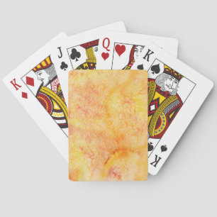 Orangens vattenfärgsbakgrund casinokort