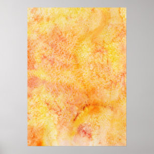 Orangens vattenfärgsbakgrund poster