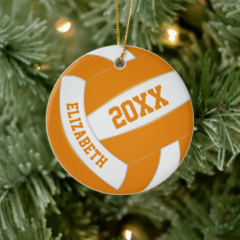 orangens vita lag för sport keepsaké volleyball julgransprydnad keramik