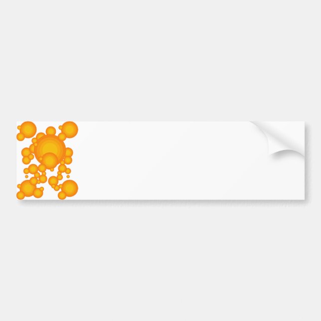 Oranger 70-talskretsar som bubblor bildekal (Framsidan)