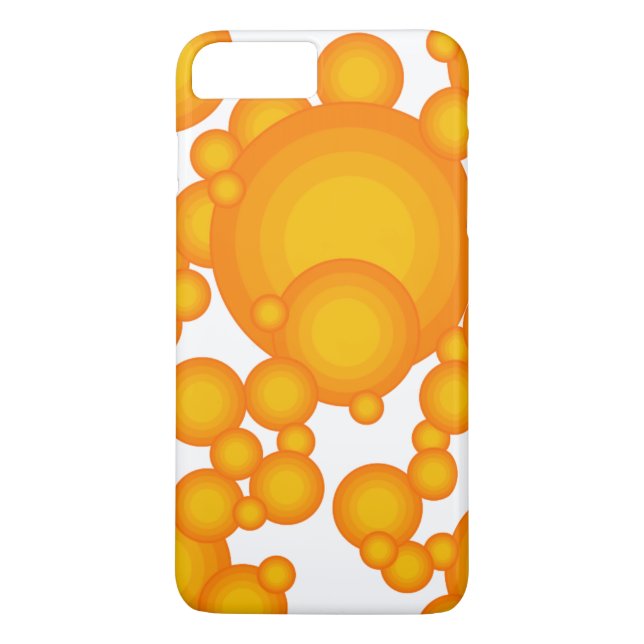 Oranger 70-talskretsar som bubblor Case-Mate iPhone skal (Baksida)