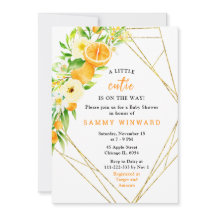 Oranges and Flowers Baby Shower