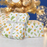Oranges and Foliage Pattern Presentpapper<br><div class="desc">This fun and whimsical wrapping paper is versatile and can be used for giving gifts or art and craft projects. It is ideal for any occasion such as birthdays,  weddings,  bridal showers,  baby showers,  anniversaries or general gifts. The design features watercolor oranges,  daisies and foliage.</div>