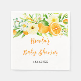 Oranges Citrus Baby Shower Pappersservett