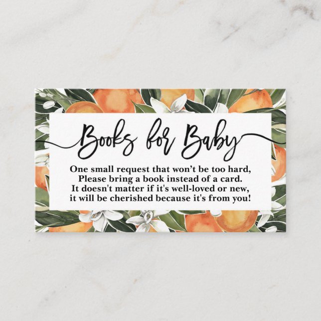 Oranges Cuties har ett bok-kort Tilläggskort (Framsida)