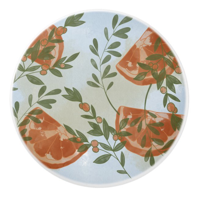 Oranges Greenery Knopp (Framsidan)