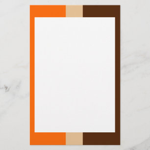 Orangesolbränna och brun gränsbrevpapper brevpapper